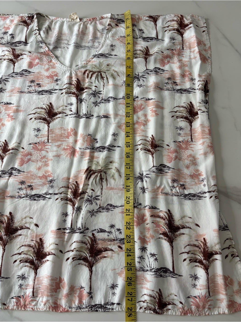 Surf Gypsy Tropical Print V-Neck Tunic Sz S - Picture 8 of 8